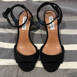 Steve Madden Black Ankle Strap Heels